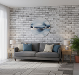Anyhouz 10pcs Grey Vinyl Wall Tiles – Tile Grey Marble Pattern Design, Waterproof