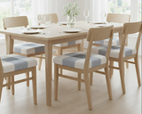 Anyseat Beige Light Blue Simple Pattern Print Chair Cover – Stretch Washable Removable Seat Cover for Dining & Kitchen