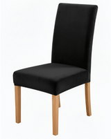 Anyseat Black Velvet Dining Chair Cover – Plush Stretchable Slipcover for Kitchen & Dining Room Chairs