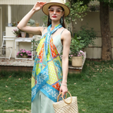 Anyyou 100% Mulberry Silk Aqua Blue Scarf Women Luxury Long Shawl – Beach Wear, Swimwear Cover Up, Pashmina Foulard Fashion Accessory