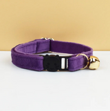 Anypet Small Dark Purple Cat Collar with Safety Buckle, Bell & Durable Adjustable Strap – Stylish Comfortable Pet Accessory for Cats