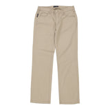 Armani Jeans Trousers - 30W UK 8 Beige Cotton
