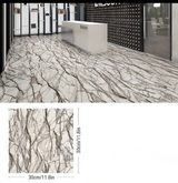 Anyhouz 10pcs White Vinyl Wall Tiles –Branch Stain Marble Design, Waterproof