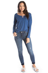 Long-Sleeve Tee - Organic Cotton - Blue