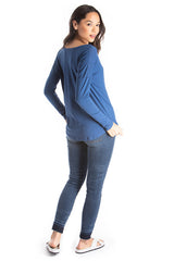 Long-Sleeve Tee - Organic Cotton - Blue