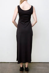 Long Tank Dress - Organic Cotton - Black