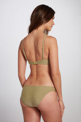Jenna Classic Brief Bikini Bottom Lurex - Green