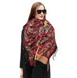 Anyyou 100% Pure Merino Wool Brown Poncho for Women Winter Large Scarf Pashmina Shawl Bandana Neck Wrap