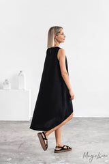 Royal Toscana linen dress - Black