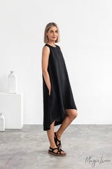 Royal Toscana linen dress - Black