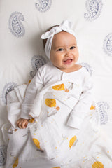 Organic Swaddle Set - Fly Me To The Moon (Starry Night & Hot Air Balloon)