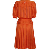 Unbranded Midi Dress - Medium Orange Cotton Blend