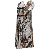 Unbranded Animal print Mini Dress - Large Brown Polyester