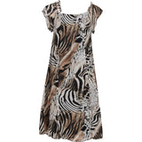 Unbranded Animal print Mini Dress - Large Brown Polyester