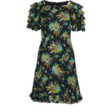 Unbranded Floral Mini Dress - Small Multicoloured Viscose Blend