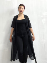 Black Mesh Kaftan