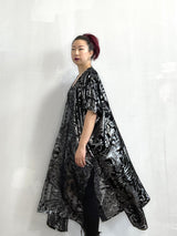 Metallic Silver Velvet Kaftan - Last one!