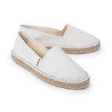 Mila Sustainable, Eco Friendly, Vegan Canvas Espadrille Flats - White