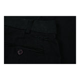 Iceberg Striped Trousers - 32W UK 10 Black Viscose Blend