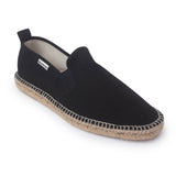 Montpellier Eco Friendly Vegan Slip on Espadrilles - Black