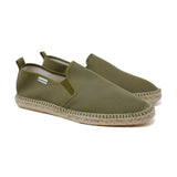 Montpellier Eco Friendly Vegan Slip on Espadrilles - Olive Green