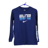 Age 16-18 Nike Long Sleeve T-Shirt - XL Blue Cotton