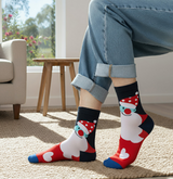 Anyfootwear 3 Pairs Women’s Cartoon Holiday Cotton Socks Funny Gift Party