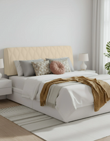 Anycozy Headboard Cover Beige Zigzag Pattern Super Soft Smooth Quilted Velvet Bed Back Dust Protector Cover 170x70cm
