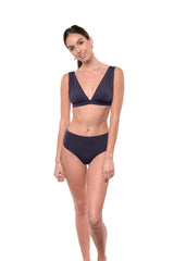 Natalie Bikini Top With Wide Straps in Navy
