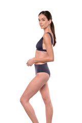 Natalie Bikini Top With Wide Straps in Navy