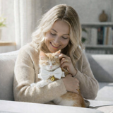 Anypet Small Pure White Bow Cat Collar with Safety Buckle, Bell & Durable Adjustable Strap – Stylish Comfortable Pet Accessory for Cats