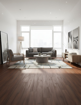 ANYHOUZ Vinyl Floor Tile 40×300cm – Dark Brown Wood Grain Waterproof Self‑Adhesive Flooring