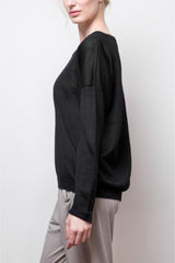 nini sheer cotton pullover - midnight