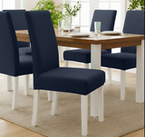 Anyseat Navy Waterproof Chair Cover – Corn Kernel Pattern Stretch Slipcover for Dining Room