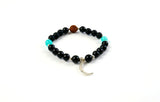NYX Japa Mala Bracelet - Obsidian and Quartz