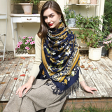 Anyyou 100% Pure Merino Wool Ebony Black Poncho for Women Winter Large Scarf Pashmina Shawl Bandana Neck Wrap