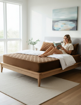 Anycozy Mattress Cover Coffee 180x200cm Crystal Velvet Thicken Quilted Warm Soft Plush Bed Sheet