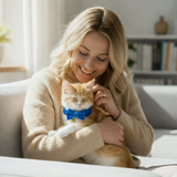 Anypet Small Blue Bow Cat Collar with Safety Buckle, Bell & Durable Adjustable Strap – Stylish Comfortable Pet Accessory for Cats