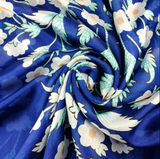 Anyyou 100% Mulberry Silk Ocean Blue Scarf Women Luxury Long Shawl – Beach Wear, Swimwear Cover Up, Pashmina Face Shield Foulard Fashion Accessory