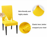 Anyseat Yellow Chair Cover – Waterproof Elastic Slipcover with Anti‑Dirt Protection for Dining Room, Kitchen, Wedding, Hotel, Banquet & Restaurant