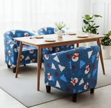 Anyseat Christmas Blue Chair Cover – Dustproof Tub Slipcover for Home Décor