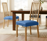 Anyseat Blue PU Leather Chair Cover – Slipcover for Dining, Kitchen, Hotel, Banquet & Living Room Chairs