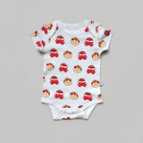 the wee bean organic cotton baby onesie bodysuit in takoyaki octopus balls