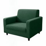 Anyseat 1-Seater Sofa Cover – Plain Green Style Slipcover for Living Room Chair Protection