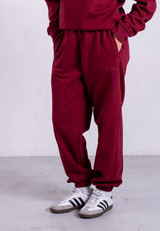 Organic Cotton Sweatpants, Ruby Wine