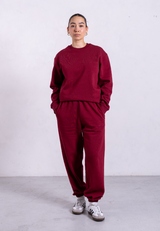 Organic Cotton Sweatpants, Ruby Wine
