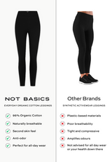 Organic Cotton Leggings, Black