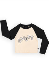 Girls Organic Cotton Long Sleeve Top Sweet