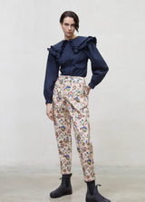 Oversized collar women's blouse