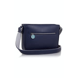 Cross-Body Vegan Handbag In Blue & Grey